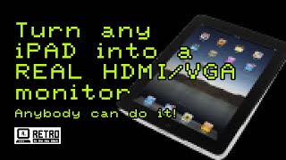 Turn any old Apple iPad into a real HDMI monitor (with HDMI & VGA input)(iPad / air / mini / pro)