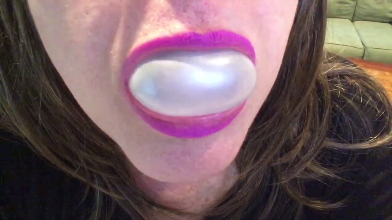 Angela Bright 1 Hour Juicy Bubble Gum Chewing, Rambling evening relaxation ASMR compilation