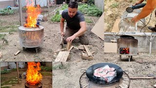 Çamaşir Maki̇nesi̇ Kazanindan Kamp Sobasi - Kamp Sobasi Nasil Yapilir -