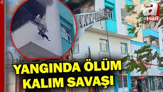 Şanlıurfada Yangında Mahsur Kalan 2 Çocuk Vatandaşların Açtığı Battaniyeye Atlayıp Kurtuldu