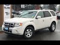 2010 Ford Escape Limited W/ Heated seats, Moonroof, Satellite Review| Island Ford