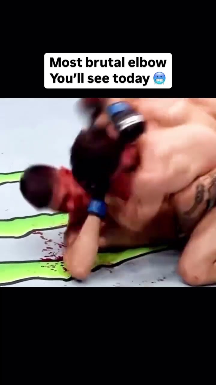 Lethal elbow immediately covered him in bl0od ? #ufc #mma #knockout