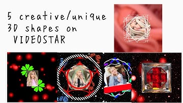 how to make 5 creative/unique 3D shapes on videostar♥︎☁️💫!