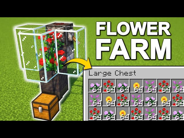 EASY 2-Tall Flower Farm in Minecraft 1.20 (Tutorial) class=