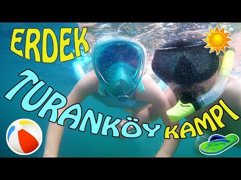 Erdek Turanköy Kamp | Palet ve şnorkel ile yüzme