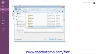 OneNote 2013 Tutorial Creating a Shared Notebook Microsoft Training Lesson 12.2