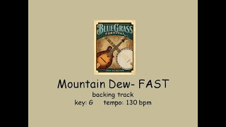 Mountain Dew 130 BPM bluegrass backing track in G