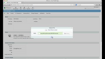 Alfresco Enterprise:  Update your profile