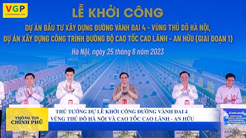 Thủ tướng dự Lễ khởi công đường Vành đai 4 - Vùng Thủ đô Hà Nội và cao tốc Cao Lãnh - An Hữu