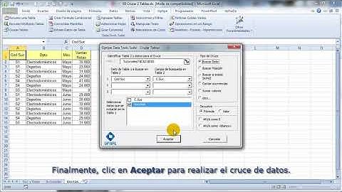 Cruzar Tablas Incorporar datos de otra tabla
