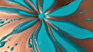 Relaxing hour in the ART Studio/ FLUID ART Painting FLOWERS