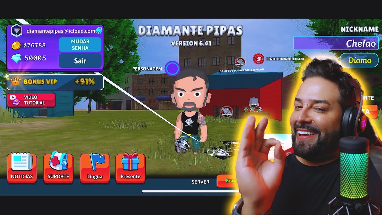 FINALMENTE - DIAMANTE PIPAS LANÇA JOGO 3D - O mais esperado! 