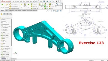 SolidWorks Advanced tutorial exercise 133-Lower Bracket