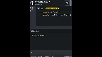 #1 console.log() | Frontend | JavaScript | Take it easy  #shorts