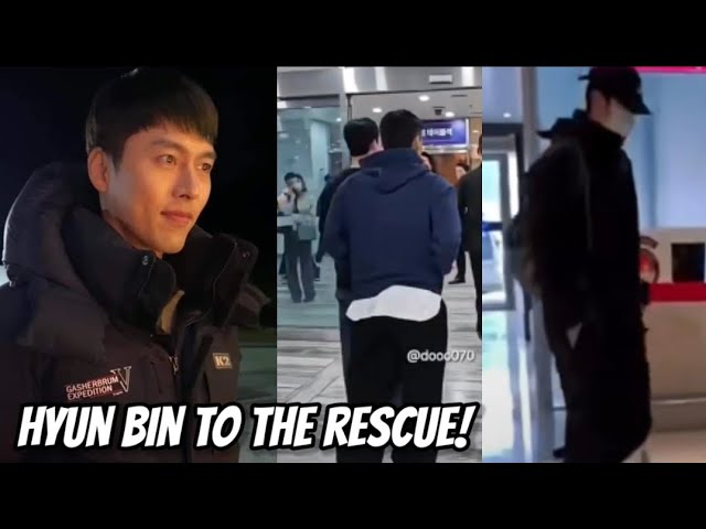 HYUN BIN IMMEDIATELY PROTECT HIS WIFE! THIS REASON BEHIND THIS APPEARANCE  OF HYUN BIN! - YouTube