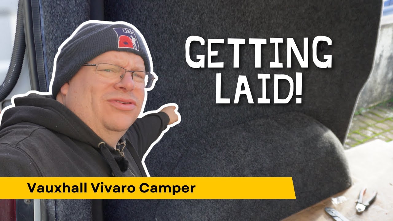 DIY 4 Way Stretch carpeting the camper interior with Anthracite Veltrim Carpet  Vauxhall Vivaro