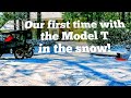 Ep. #33 Driving &amp; sledding with the Model T touring car #fordmodelt