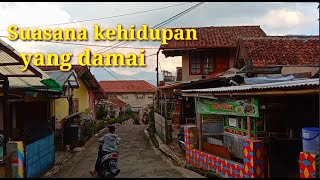 Suasana kampung yang indah dan damai // Lembang jawa barat Indonesia di kaki gunung batu