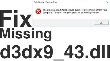 How to Fix D3dx9_43.dll Missing Error | How To Fix Any .DLL Error for All Windows