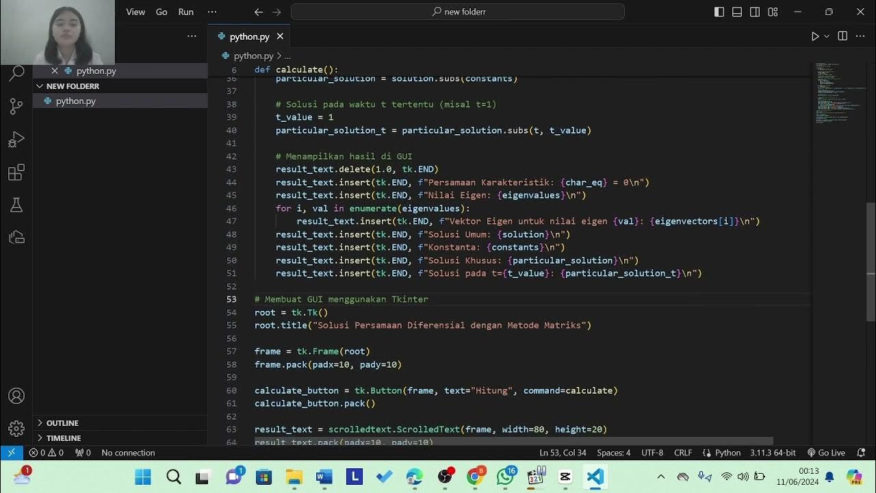 Metode Matriks Untuk Menyelesaikan Persamaan Diferensial Menggunakan ...