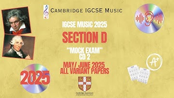 SECTION D Extracts - IGCSE Music Past Paper June 2025
