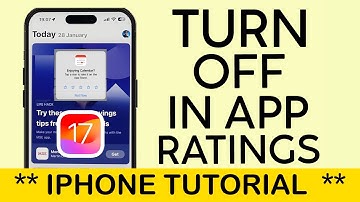 How to Turn off In App Ratings and Reviews on iPhone iOS 17 (2024)