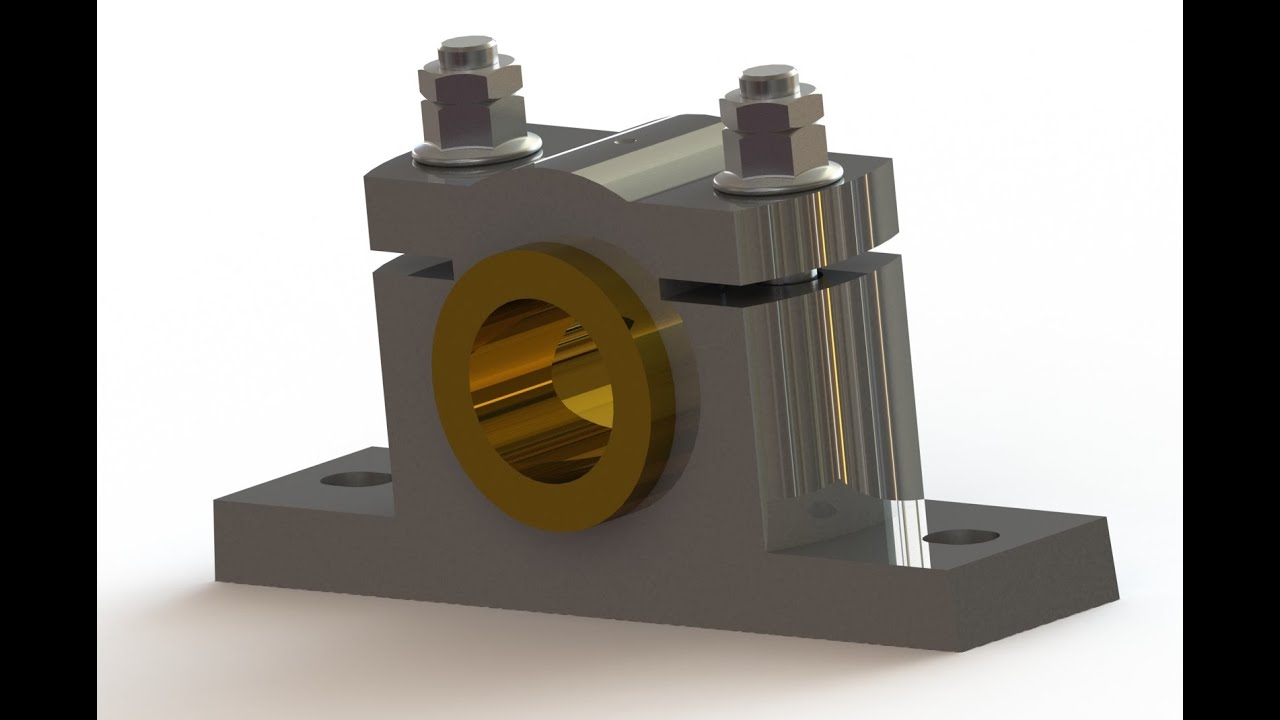 SolidWorks Tutorial Plummer Block for a Pedestal Bearing YouTube