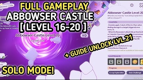 GAMEPLAY Abbowser Castle Level 16, 17, 18, 19, 20 & Unlock Level 21 Event Cube | Wuthering Waves 2.3