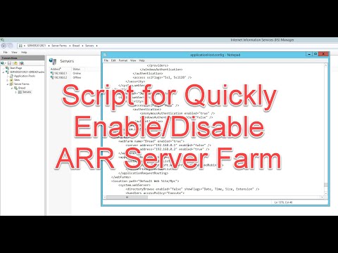 Script for Quickly Enable/Disable ARR Server Farm (Appcmd.exe)