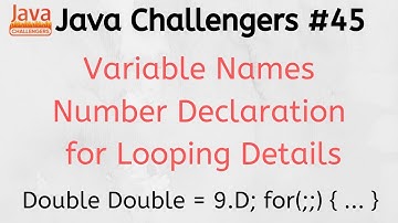 Java challengers #45 - variable names, for looping, number declarations