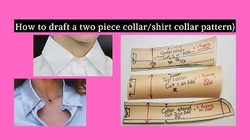 How to draft a two piece collar pattern/pattern making.