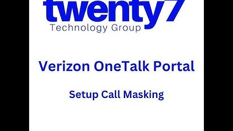 Portal: Set up outbound Call Masking