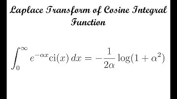 Laplace Transform of Cosine Integral Function