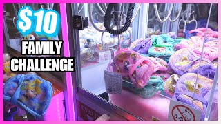 $10 DISNEY CRANE GAME CHALLENGE!!!