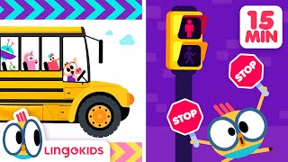 THE WHEELS ON THE BUS GO ROUND 🚌🏫 + More Songs for Kids | Lingokids