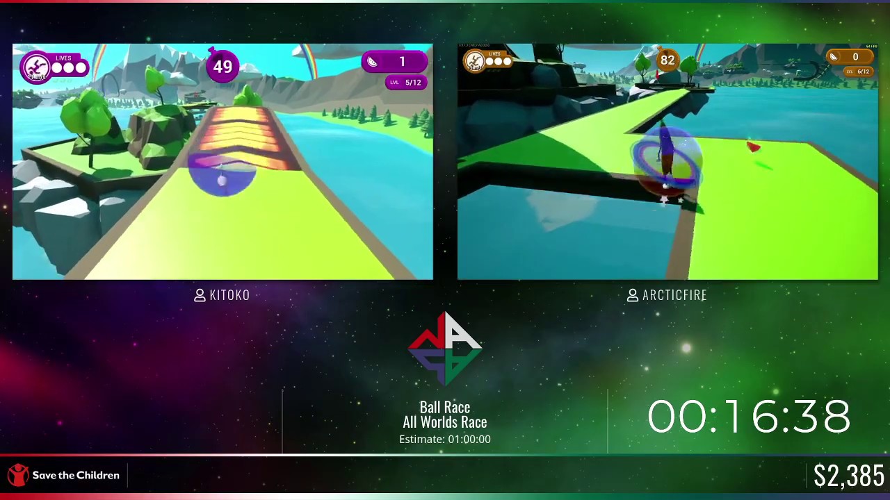 NASA 2020 : Ball Race - All Worlds Race by Kitoko vs. ArcticFire