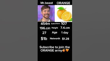Mr.beast VS ORANGE🧡🍊#collab #subscribe #mrbeast #orange #viral #shortsfeed #shorts