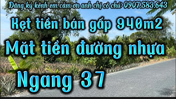 Kẹt tiền bán gấp 940m2 đất mặt tiền đường nhựa giá 410 triệu,Tp,Vị Thanh Hậu Giang