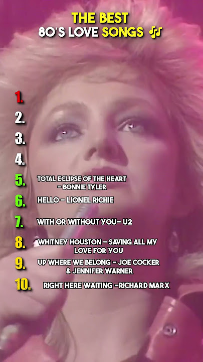 Top 10 greatest love songs of the 1980s 😍 #nostalgia #music #flashback