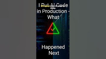 IAI Code in Production - What Happened #AICode #SoftwareDevelopment#DevOps #Programming #CodingTips
