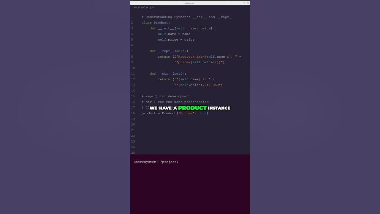 Python's Hidden Gems: Understanding __str__ and __repr__ Methods # ...