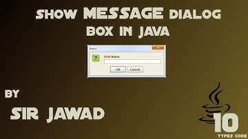 How to Show Message Dialog  Box in Java | JOptionpane in Java | Lecture#3 | [JOptionPane]