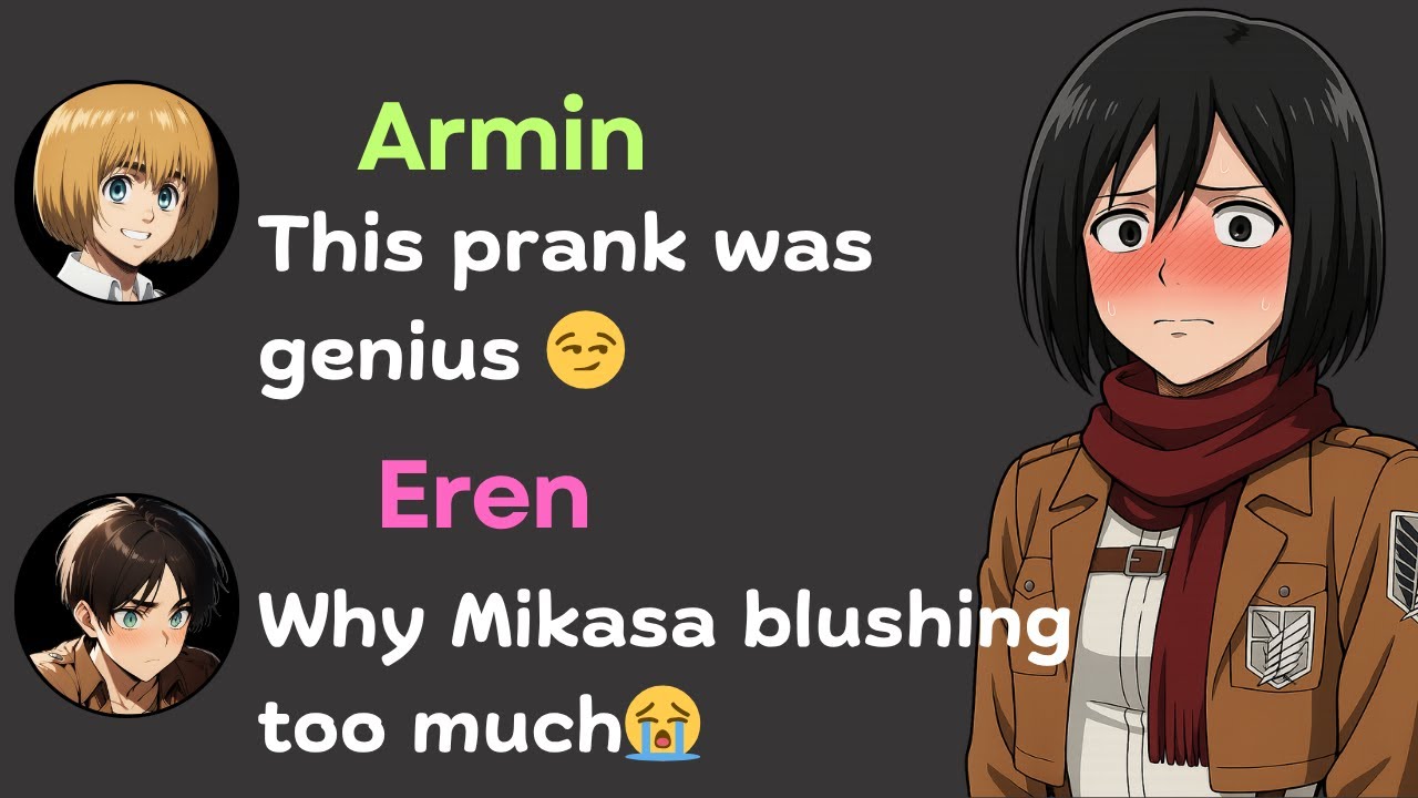 What happens when Mikasa Gets Cursed… Now She Blushes?! 😳💘