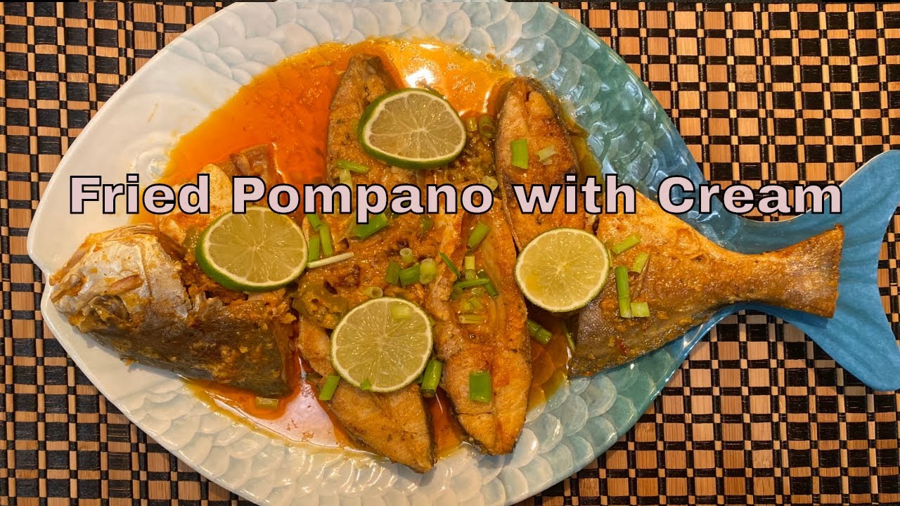 Fried Pompano fish in Gravy with Heavy Whipping Cream_How to cook