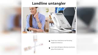 Rezension: SECFOU 2 Stück Telefonkabel Entwirrer mit 360 Grad Drehgelenk Pvc Undpc Material Verhi...