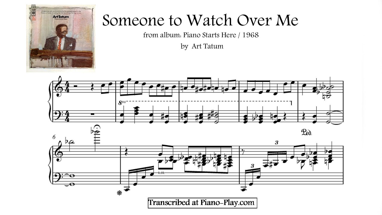 Art Tatum - Someone to Watch Over Me / from album: Piano Starts Here / 1968 (transcription)