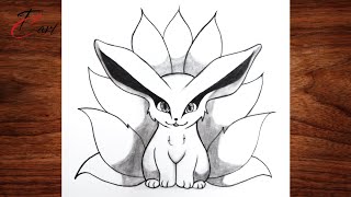 Chibi Kurama Drawing 🦊 | Easy Pencil Sketch Tutorial Step by Step | Naruto Art for Beginners screenshot 1