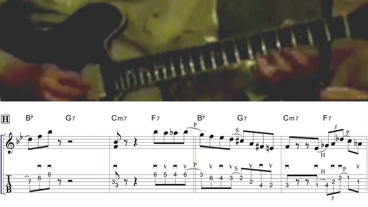 Mike Moreno Plays Rhythm Changes - TAB