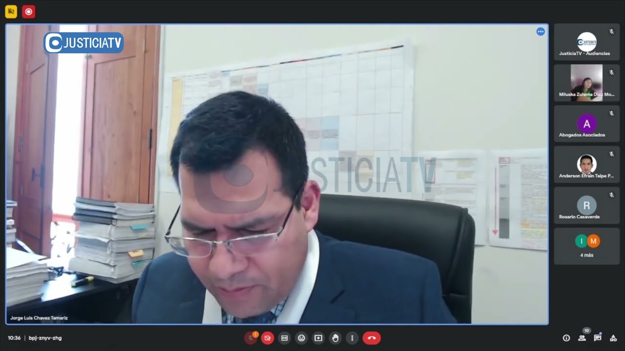 Audiencia de nulidad de acto jurídico en el proceso contra Cesar Villanueva Arévalo y otros