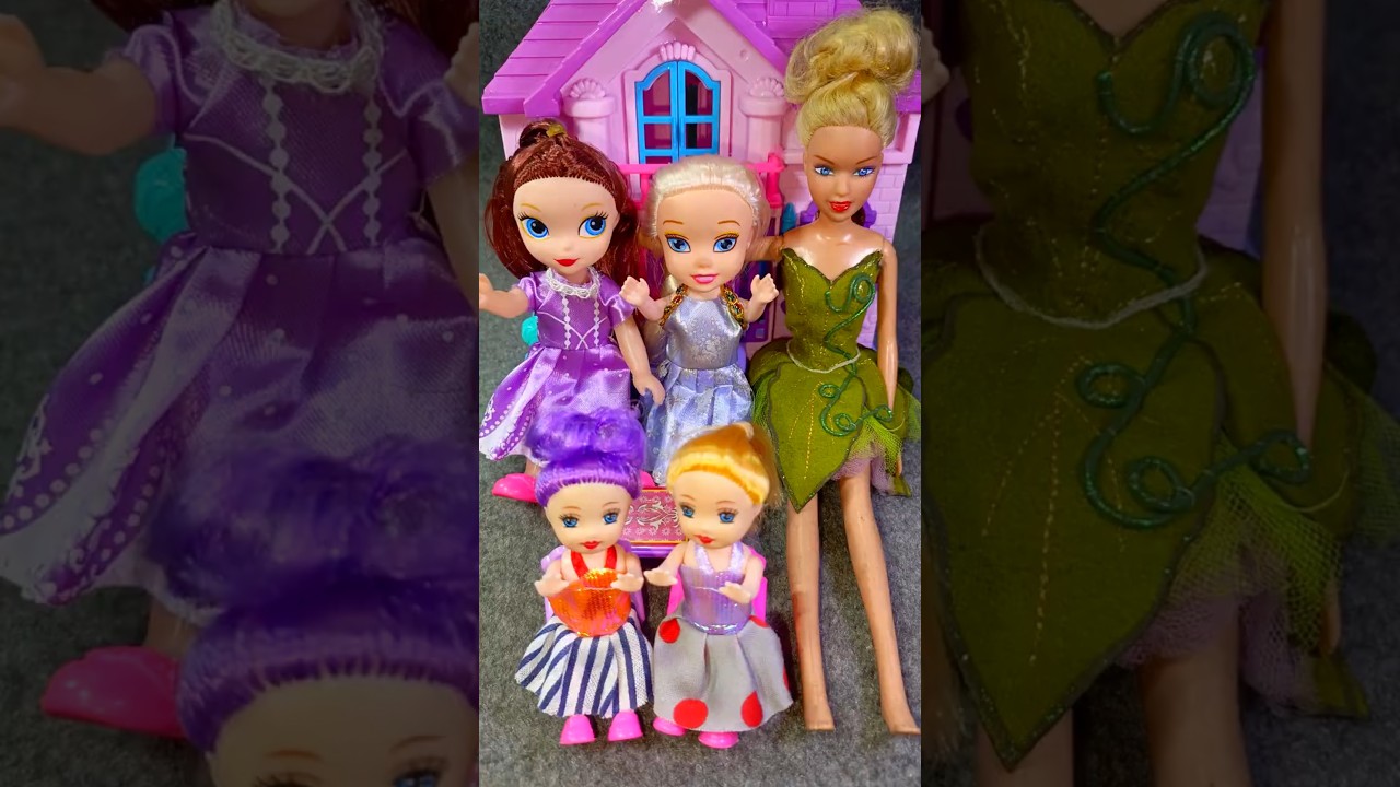 Satisfied Unboxing of Cute Pink Barbie Princess House Playset | Sofa Set Collection ASMR Review Toys